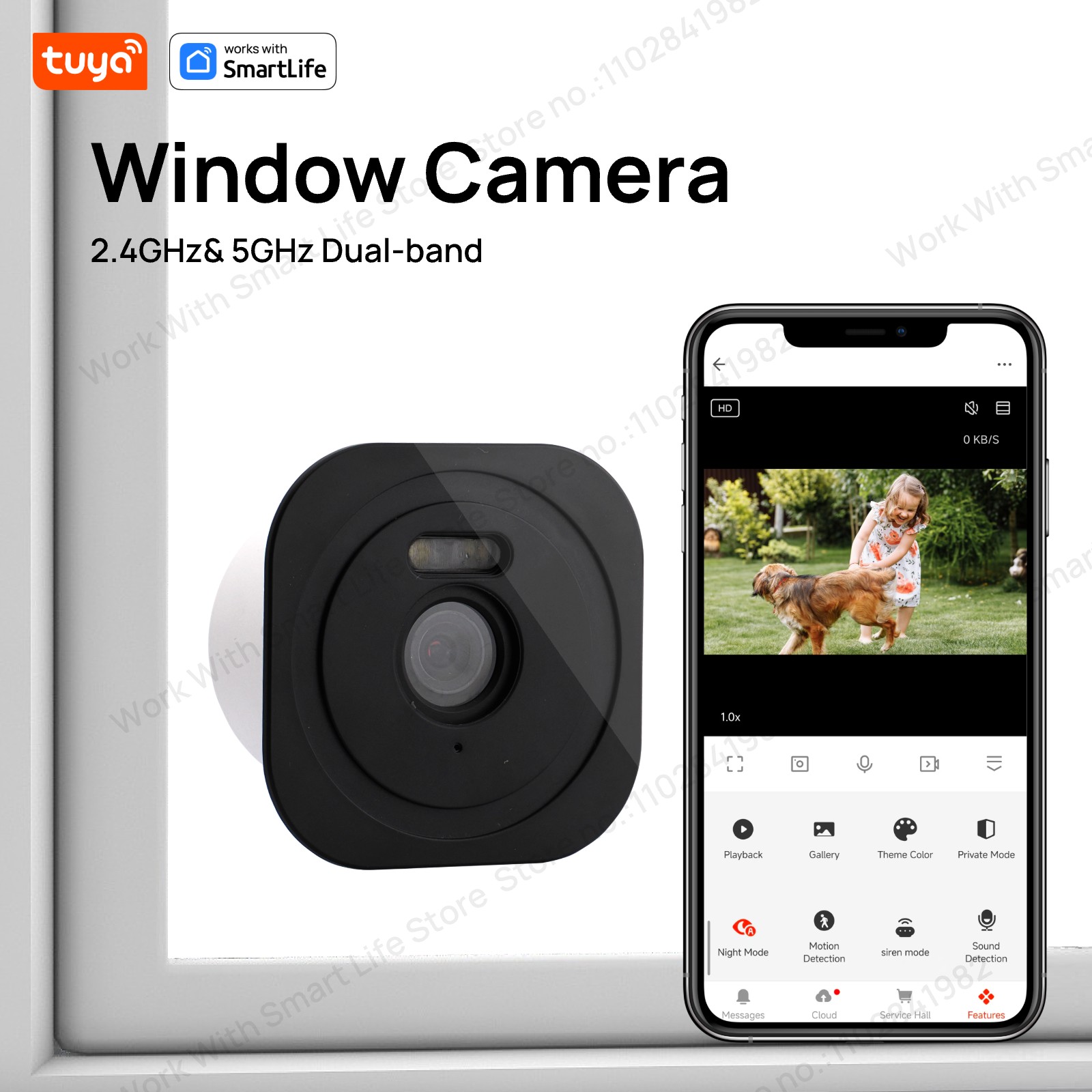 Smart Home Os - Kamera okienna Tuya 3MP 2K, kamery