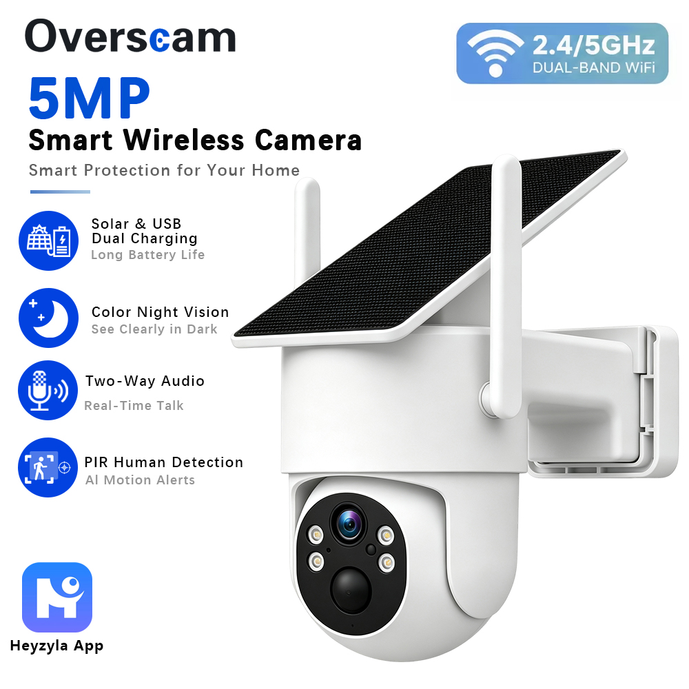 Smart Home Outdoor Camera - Kamera PTZ 5MP zasilana energią słoneczną
