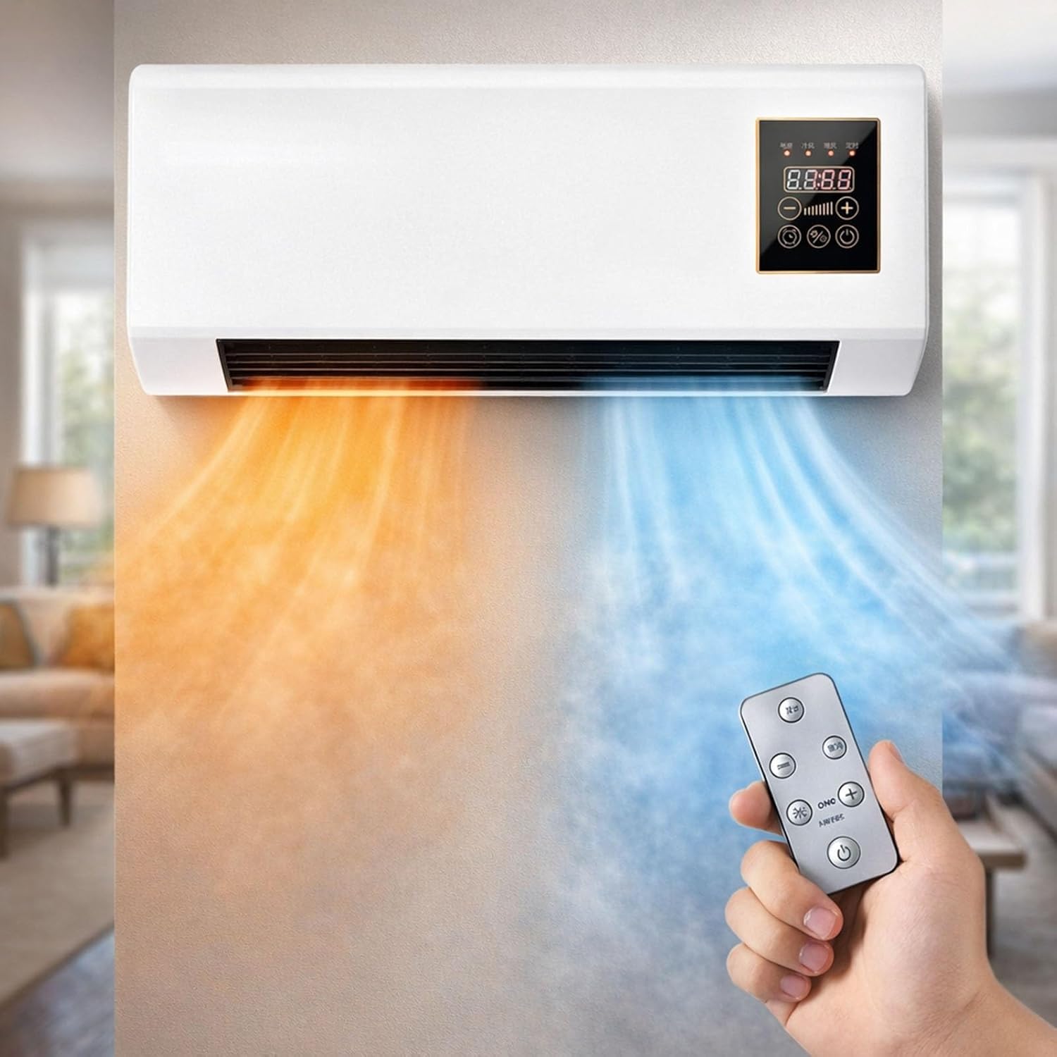 Smart Bathroom Fan - Przenośny, montowany na ścianie wentylator klimatyzacyjny