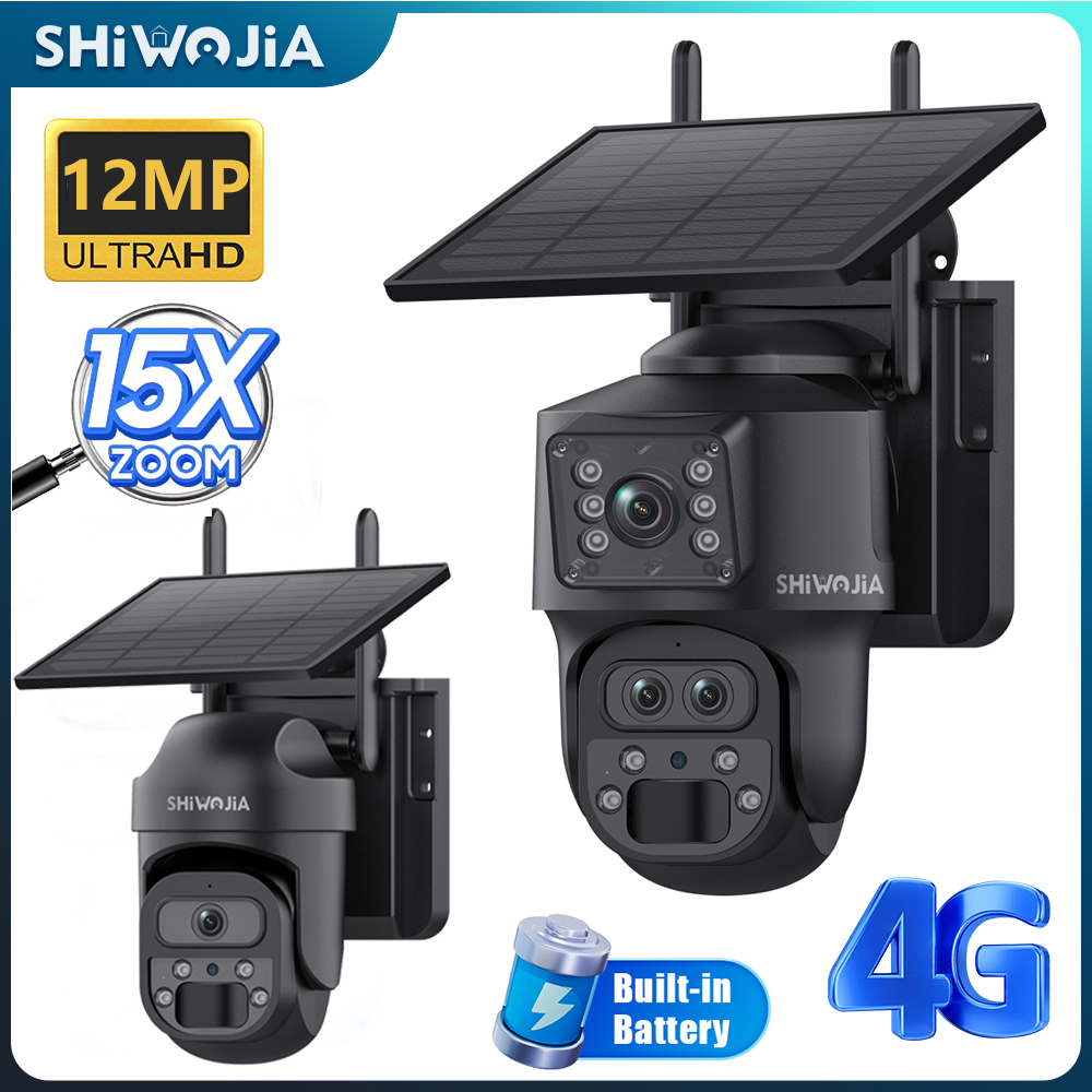 Smart Home Outdoor Camera - Kamera słoneczna SHIWOJIA 15X ZOOM 4G