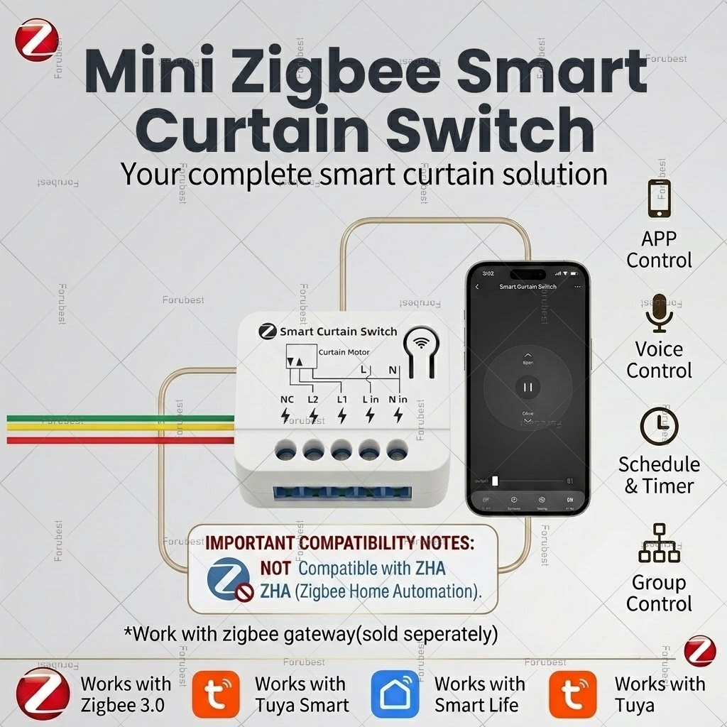 Curtain Motor - Moduł inteligentnego przełącznika rolet ZigBee, przekaźnik