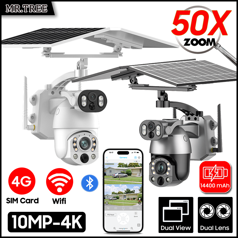 Smart Home Outdoor Camera - 4K 50X Zoom optyczny Podwójny obiektyw