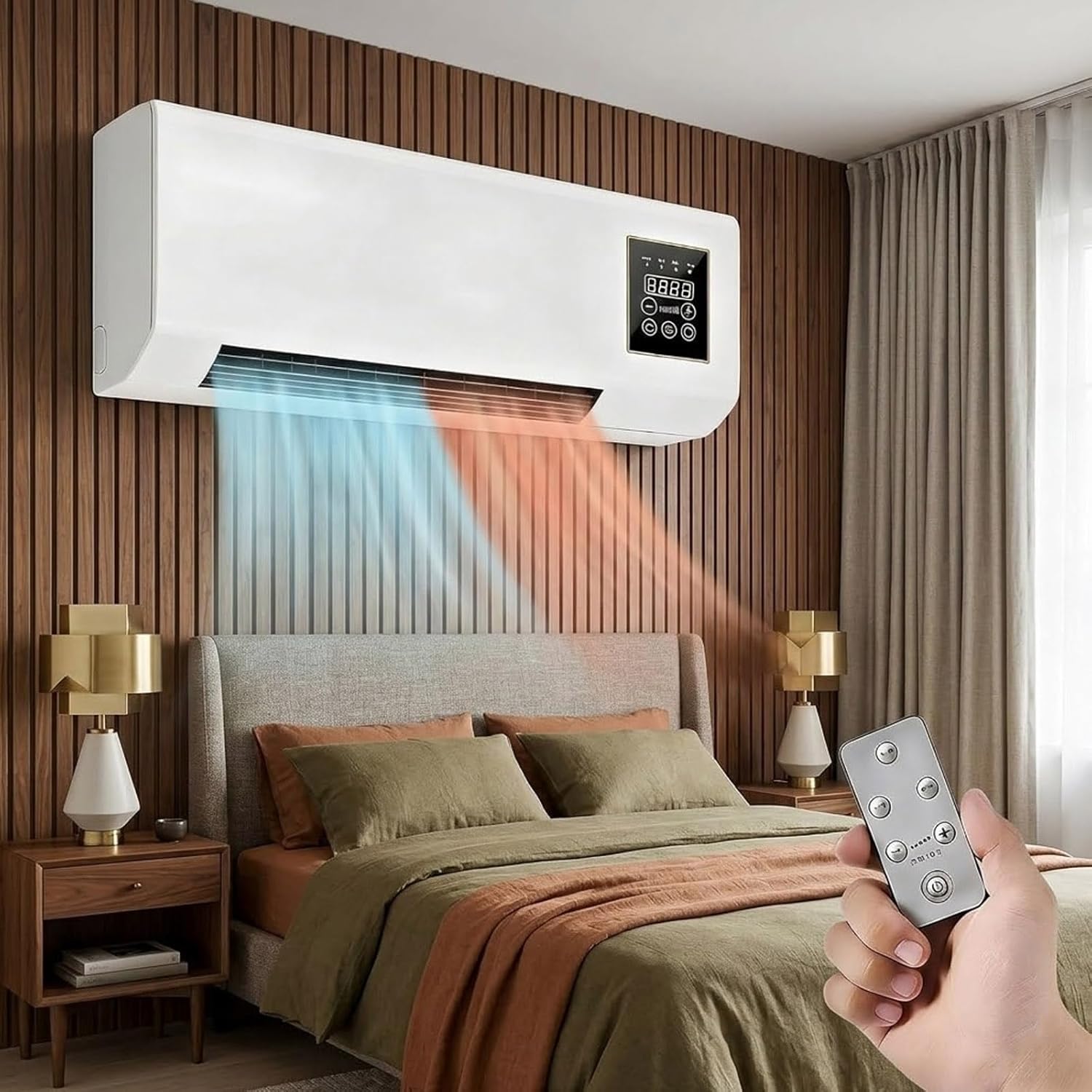 Smart Bathroom Fan - Klimatyzator ścienny z wentylatorem, urządzenie 2-w-1