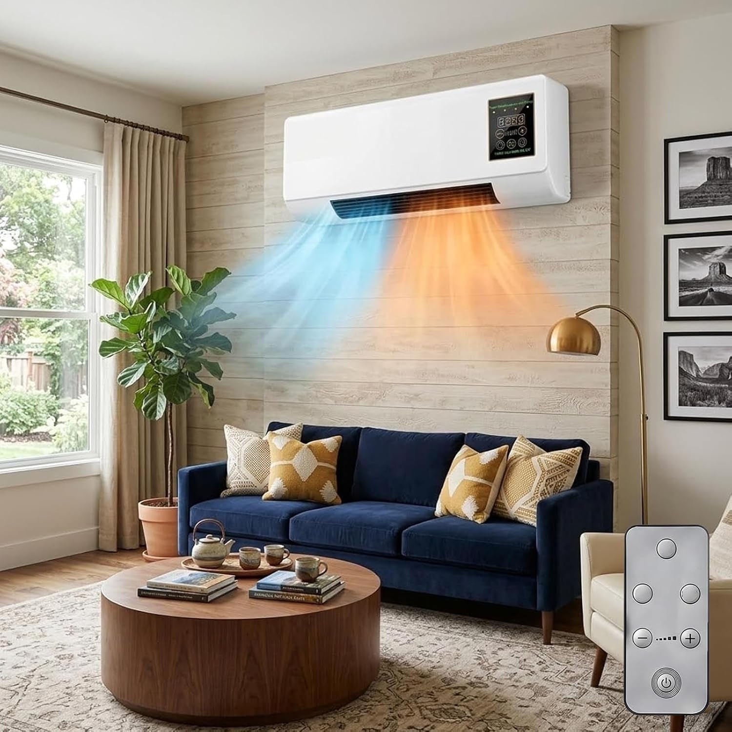 Smart Bathroom Fan - Cichy wentylator klimatyzatora montowany na ścianie,