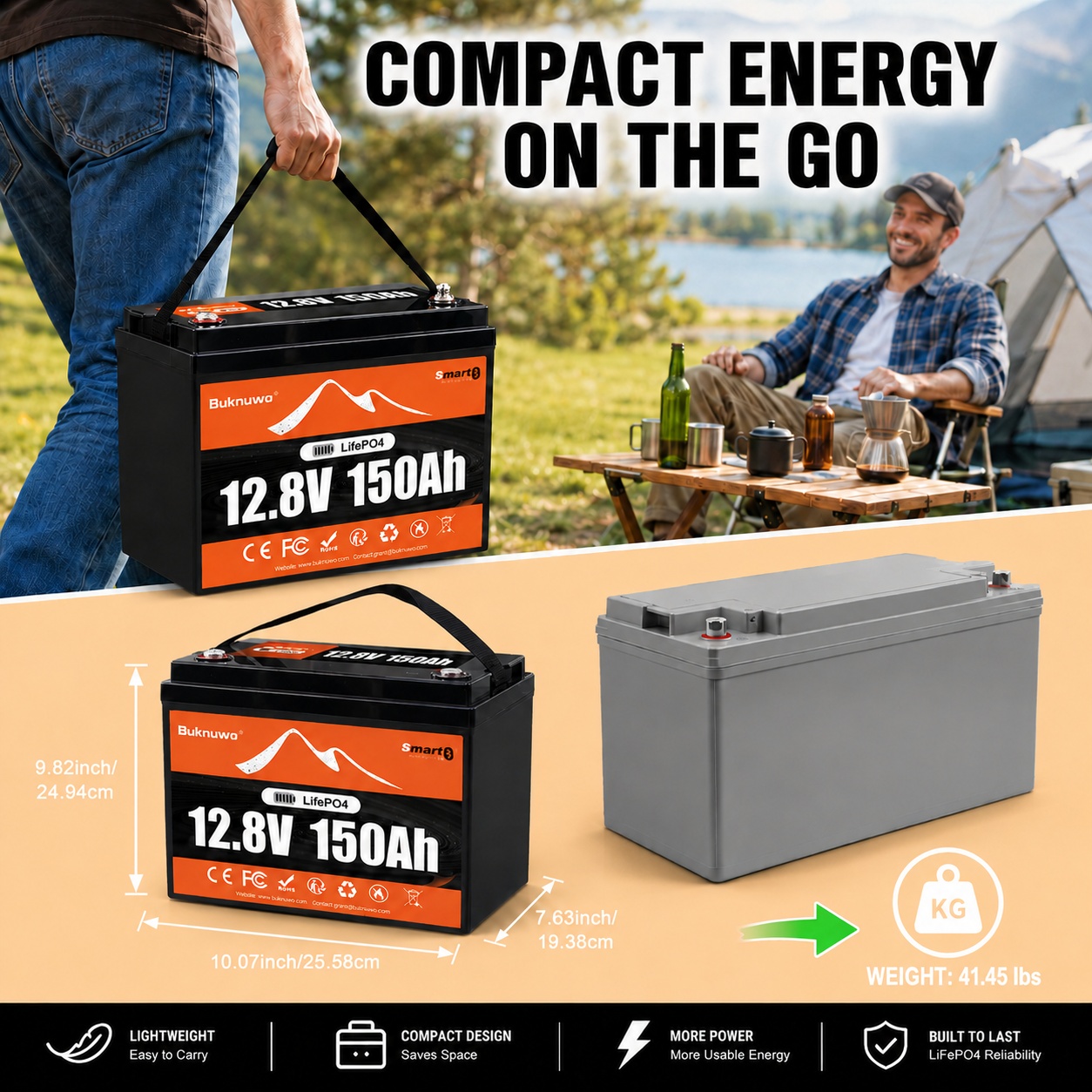 Buknuwo Smart 12V/12.8V 150Ah  – Upgrade Smart Home recenzja i cena