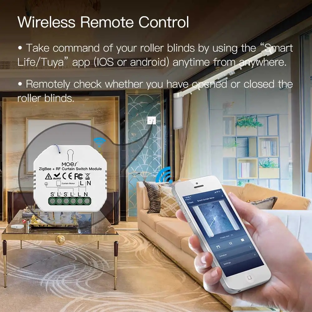Moduł przełącznika rolet MOES  – Curtain Motor recenzja i cena