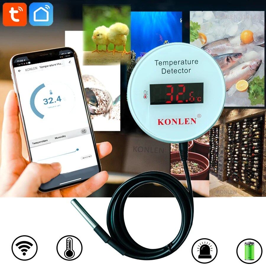 KONLEN Tuya Wifi czujnik tempe – Smart Home Green recenzja i cena
