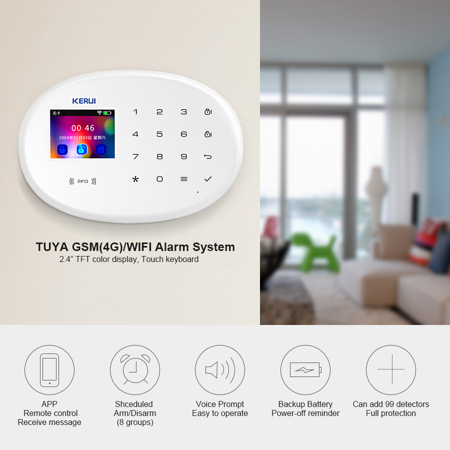 KERUI W202 WIFI zestaw alarmow – Smart Home Utilities recenzja i cena