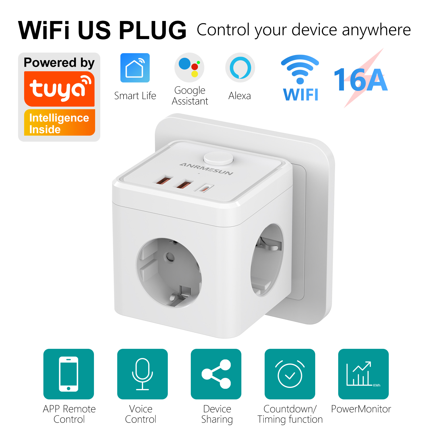 Wtyczka EU z 3 gniazdami, 2 po – Smart Home Utilities recenzja i cena